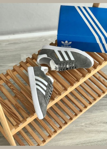 Кросівки жіночі і чоловічі Adidas Gazelle gray | Адідас Газель сірі No Brand сірі демісезони (307397801)