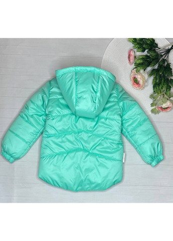 Мятная демисезонная куртка для девочки Модняшки