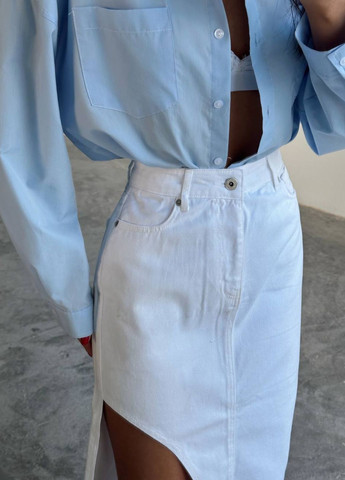 Джинсова спідниця міді з вирізом Україна (334629115)