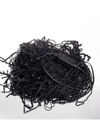 Вулична гірлянда Бахрома 50 м 840 LED чорний провід синій для новорічного оформлення декор освітлення Garlando (370432466)