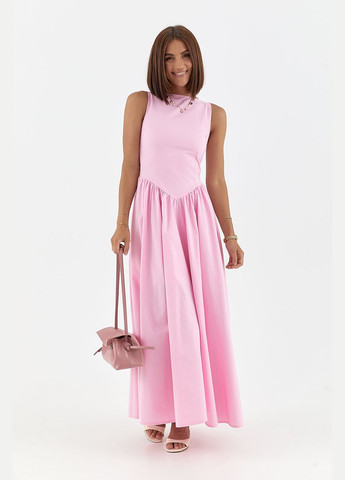 Рожева пишна сукня з корсетним верхом Lurex