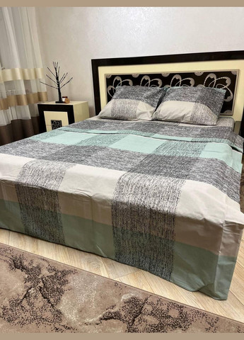 Постільна білизна бавовняна Візерунки Півтораспальна 150 x 220 Бязь Сірий 50 х 70 No Brand (280930069)