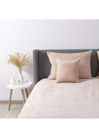 Двуспальное велюровое покрывало 180*240 см гипоаллергенное Пудровое (49370180240) ТЕП (372444961)