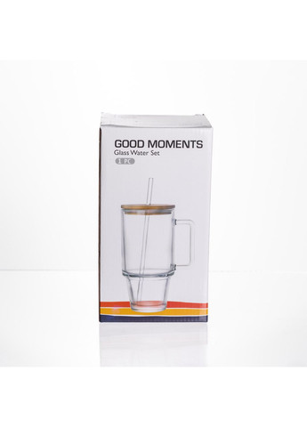 Кружка скляна з кришкою і трубочкою 750 (мл) HP-19-49 Yiwu (370973872)