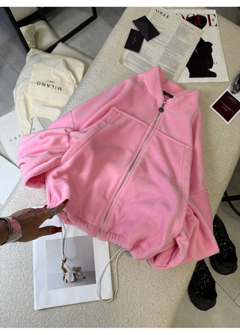 Женский бомбер оверсайз из двустороннего флиса на молнии MonCher на молнии (369934100)