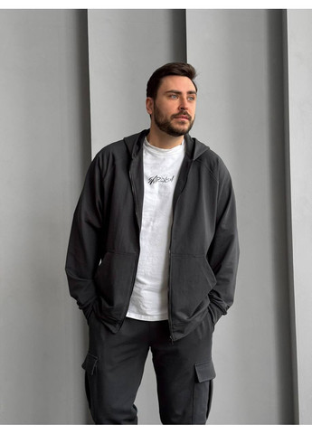 Чоловічий спортивний костюм Jack з кофтою на блискавці сірий Stylish Touch (354825355)