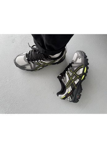 Серые демисезонные кроссовки мужские asics gel-kahana 8 grey / neon gore-tex асикс гель кахано No Brand