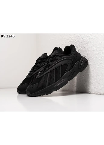 Черные летние кроссовки adidas oztra black адидас озтра No Brand