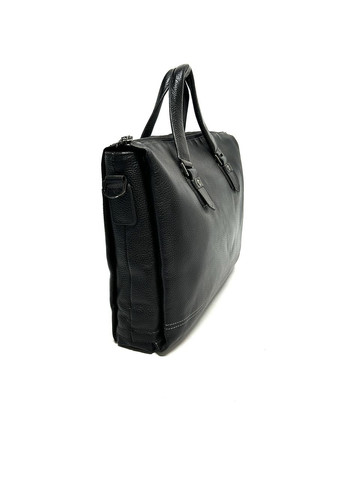 Чоловіча сумка Darvoz з натуральної шкіри 1087-1 чорна 37.5х26х9 No Brand (371682202)