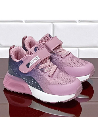 Рожеві всесезонні текстильні ортопедичні кросівки на липучках для дівчинки клібі Clibee