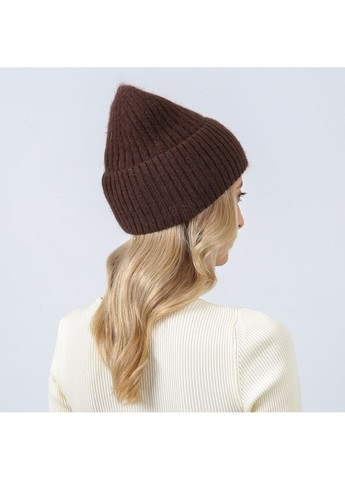 Шапка біні жіноча ангора коричнева MAYVA LuckyLOOK 615-007 (351489068)