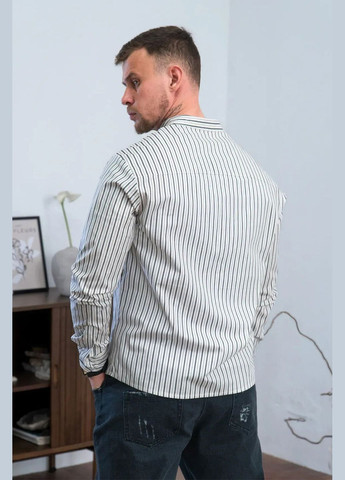 Черная рубашка в полоску Teamv