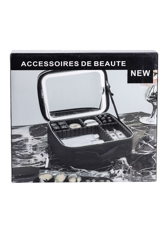 Косметичка-органайзер с LED-зеркалом 26х22х9 см, Yiwu (328602889)