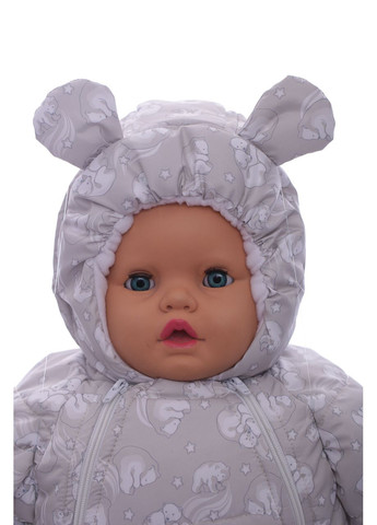 Конверт на флісі з Ведмедиками бежевий сірий 68 см (44911) BABYKROHA (297200290)