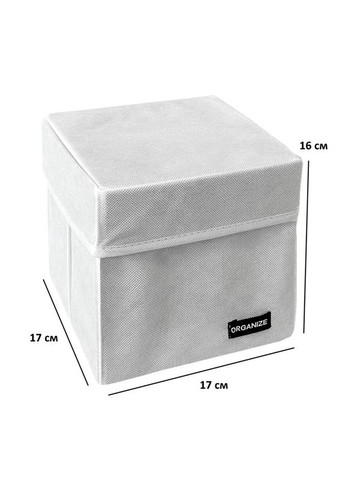 Органайзер коробка для дрібниць XS з кришкою 17х17х16 см (Білий) Organize (276774063)