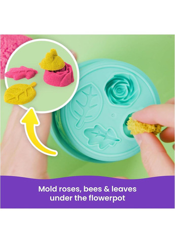 Набір кінетичного піску Kinetic Sand "Казкові квіти" 2 кольори 227 г, кінетичний пісок Squish Blossom Blooming Flower Spin Master (360715716)