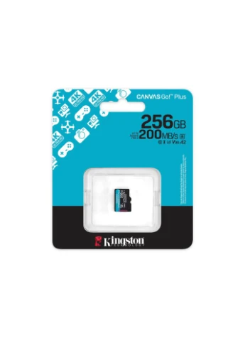 Карта памяти microSDXC 256GB Canvas Go! Plus G4 Class 10 UHS-I U3 V30 A2 (SDCG4/256GBSP) Kingston (362455231)