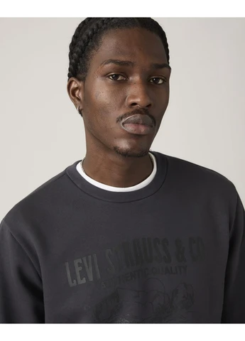 Чорний світшот Levi's логотип без декору (386310686)
