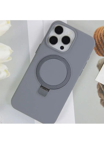 Чехол Silicone Case Full Protective NO LOGO with Ring для Apple iPhone 13 Pro Max (6.7") (Grey) Epik (372689496)