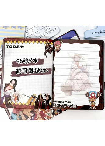 Дневник блокнот с персонажами One Piece, твердый переплет No Brand (361205164)