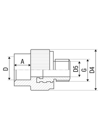 Муфта PP-r с наружной резьбой 20 мм х 1/2" ITAL (316095150)