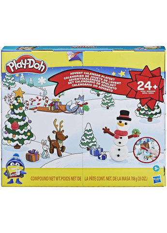 Уценка Адвент календарь Плей Ко Подарочный игровой набор для лепки, тесто Оригинал Play-Doh Advent Calendar Hasbro (365251448)
