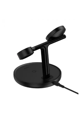 Бездротовий зарядний пристрій Swan 3-in-1 Wireless Magnetic Charging Bracket 20W WXTE000101 Black Baseus (271039515)