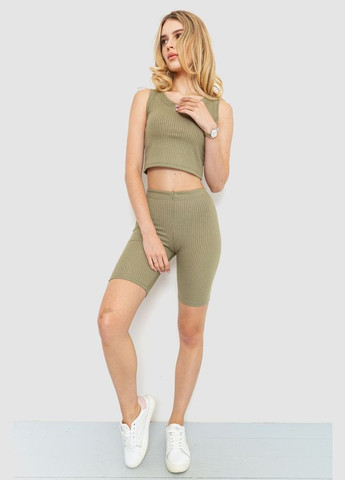 Костюм женский в рубчик повседневный темно-бежевый размер M (sku_214R700) Ager (316319448)