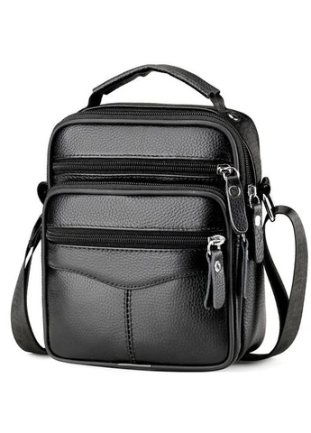 Сумка мужская через плечо кожаная черная барсетка с ручкой (75003) Tiding Bag (394178090)
