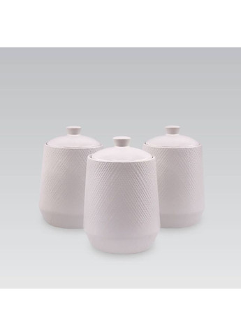 Набір банок для зберігання MR-20002-03CSWhite 3 предмети білий Maestro (361399649)