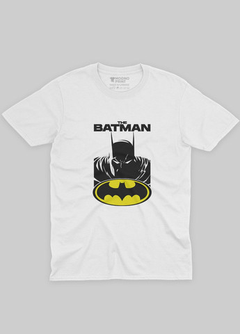 Біла демісезонна футболка для хлопчика з принтом супергероя - бетмен (ts001-1-whi-006-003-019-b) Modno