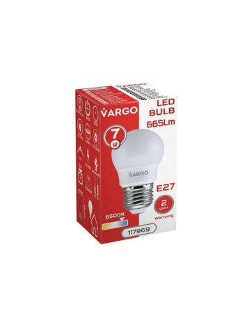 Лампа світлодіодна 7W E27 G45 6500K 220V (V-117969) VARGO (354345873)