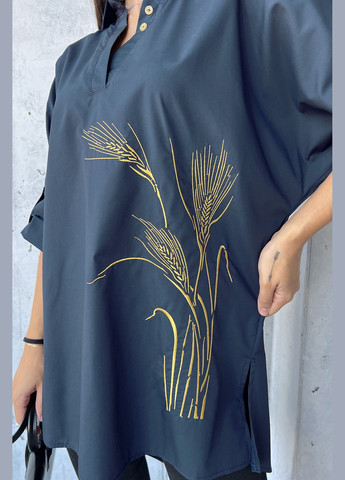 Оригинальная стильная блуза-туника с дизайнерской вышивкой колосья INNOE блуза-туніка (294237527)