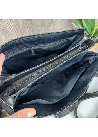 Женская сумка клатч натуральная замша 29х15х10 см черная No Brand (398112308)