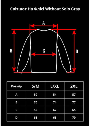 Сірий жіночий утеплений оверсайз світшот на флісі з принтом dominion Without однотонний без декору (366740690)
