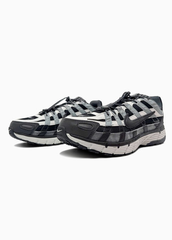 Чорні Осінні кросівки чоловічі і жіночі nike p-6000 black grey blue | найк р-6000 чорні No Brand