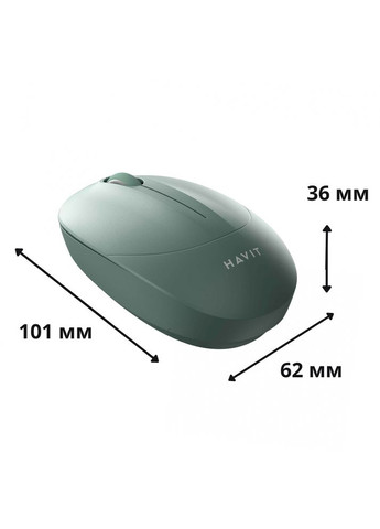 Бездротова миша HV-MS54GT Green з 1600 DPI, 2.4 ГГц та USB-приймачем Havit (302802786)