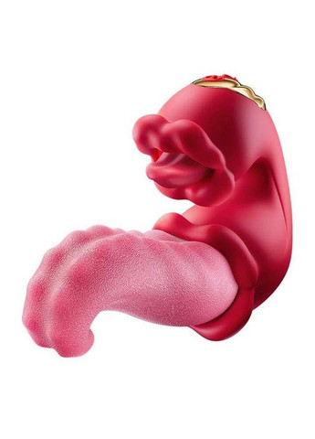 Двойной вибратор язык Vibratex 10 режимов вибрации и 10 режимов лизания No Brand (370203688)