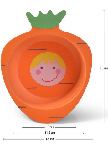 Тарелка детская суповая "Морквина" Ø18см из бамбукового волокна Fissman (330018411)