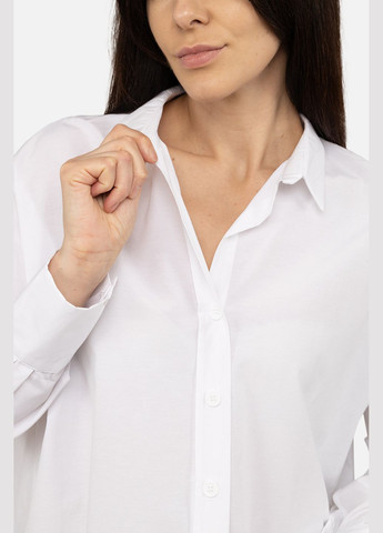 Сорочка з довгим рукавом жіноча колір білий ЦБ-00269353 Reyon (316655790)
