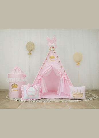 Вігвам Принцеса + кошик для іграшок + додатковий півкруглий коврик No Brand (321968934)