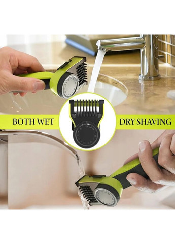 Регульований гребінь 0.4–10 мм + 2 насадки для чутливих зон для Philips OneBlade QP25, QP26**, QP27**, QP28** No Brand (362962045)