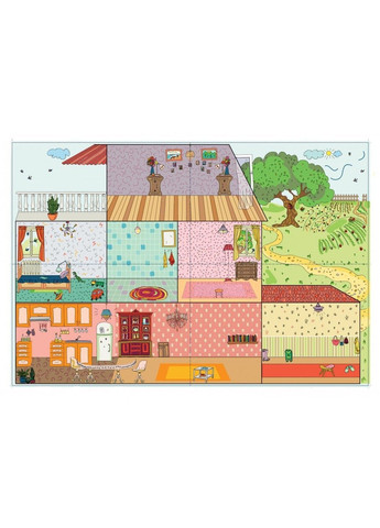 Дитяча гра з багаторазовими наклейками "Ляльковий будиночок" KP-003 УМНЯШКА (368834461)