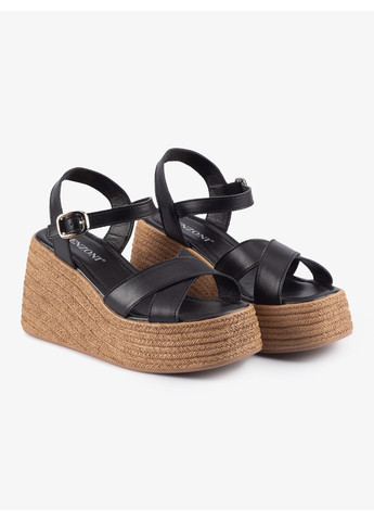 Черные женские босоножки 1101246 Renzoni с ремешком