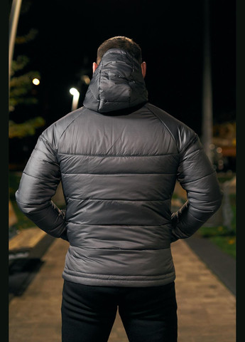 Сіра демісезонна куртка плащівка cupe єврозима/осінь/весна No Brand