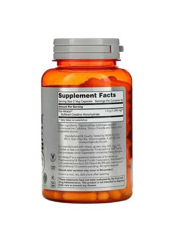 Креатин Sports Kre-Alkalyn Creatine, 120 капсул Now (315873620)