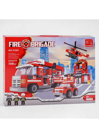 Детский конструктор "Пожарная бригада", 709 деталей Keyixing (288184526)
