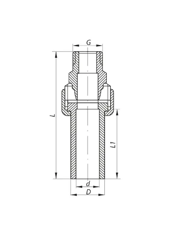 Разборное резьбовое соединение ЗР 32x1M PPR (KP2604) KOER K0239.PRO (388159483)