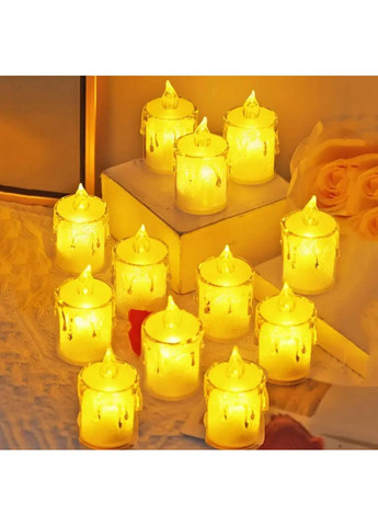 Без полум'яний світлодіодний світильник LED Світлодіодна настільна Чайна Свічка нічник світильник No Brand (295012639)