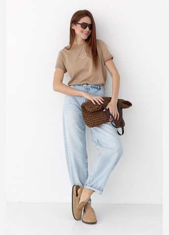 Трикотажна футболка з написами Lurex - (332199996)